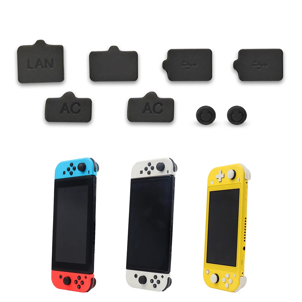 

Набор из 8 пылезащитных заглушек для игровых консолей NS Switch/Switch OLED/Switch Lite