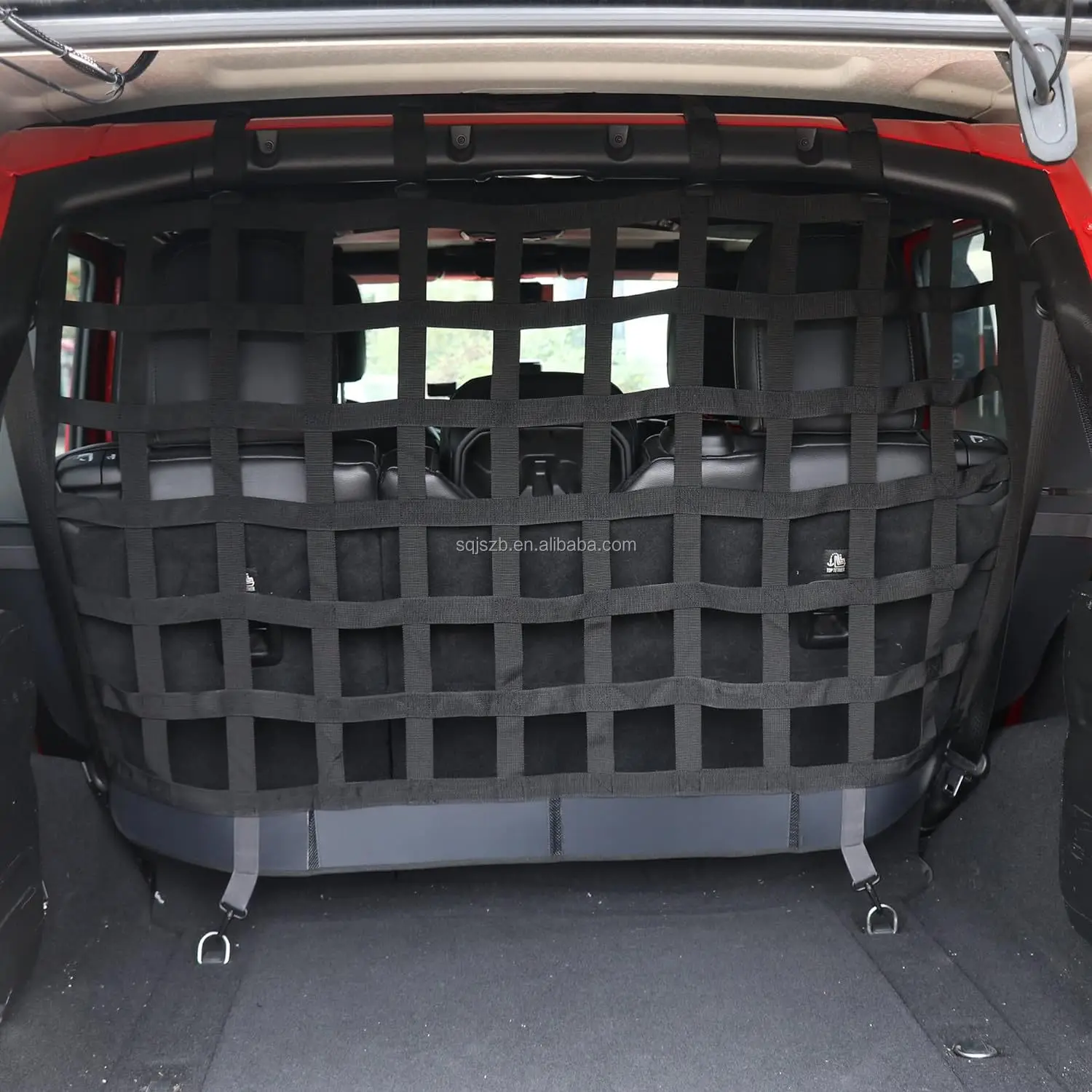 Universal Nylon Car Interior Accessory Dog Barrier Protection Net for Vehicle Back Trunk Isolated Pet Net Safety First