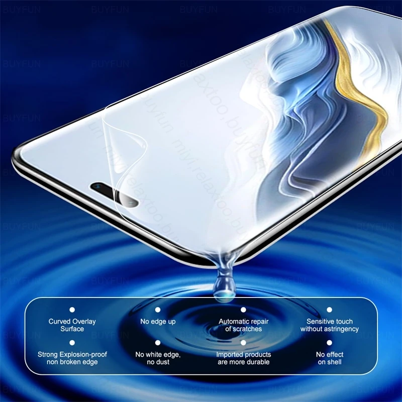 2PCS 999D Curved Soft Hydrogel Film Screen Protector For Honor Magic6 Pro Honar Honer Magic6pro Magic 6 Pro 6Pro 5G Not Glass