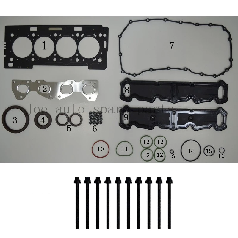 

TU5JP4 TU5JP4B N6A NFR NFU Полный комплект прокладок двигателя для Peugeot 206 207 308 Grand Paid Citroen C4 Berlingo 1,6 л 1587CC