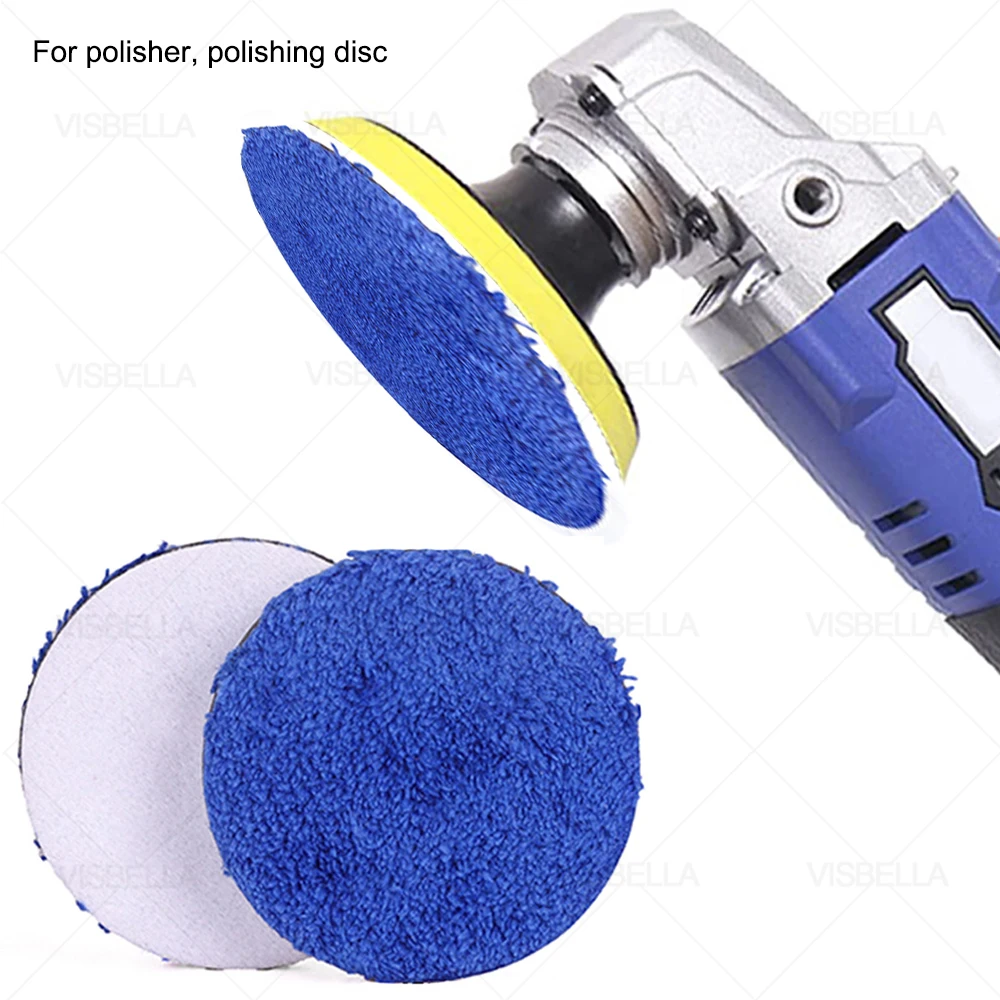 Car Polishing Pad 3/4/5/6/7Inch Microfiber Polishing Pad Removing Wax Buffer Disc Car Cleaning Wash Kit for Polisher Drill