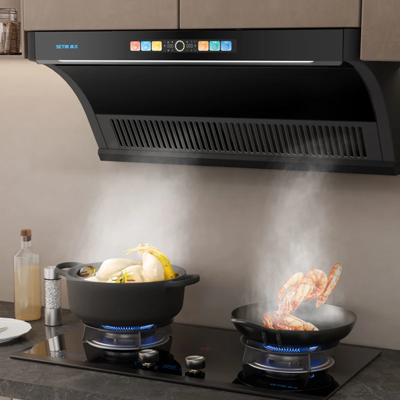 B952 شفاط المطبخ التجاري معدات المطبخ شفاط المطبخ من الفولاذ المقاوم للصدأ 1300pa درجة فصل الزيت 92%