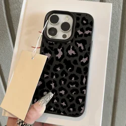 Leopard Print Graphic Silicone Phone Case For iPhone 16 Pro Case iPhone 11 13 12 14 15 Pro Max Leather Soft Shockproof Cover