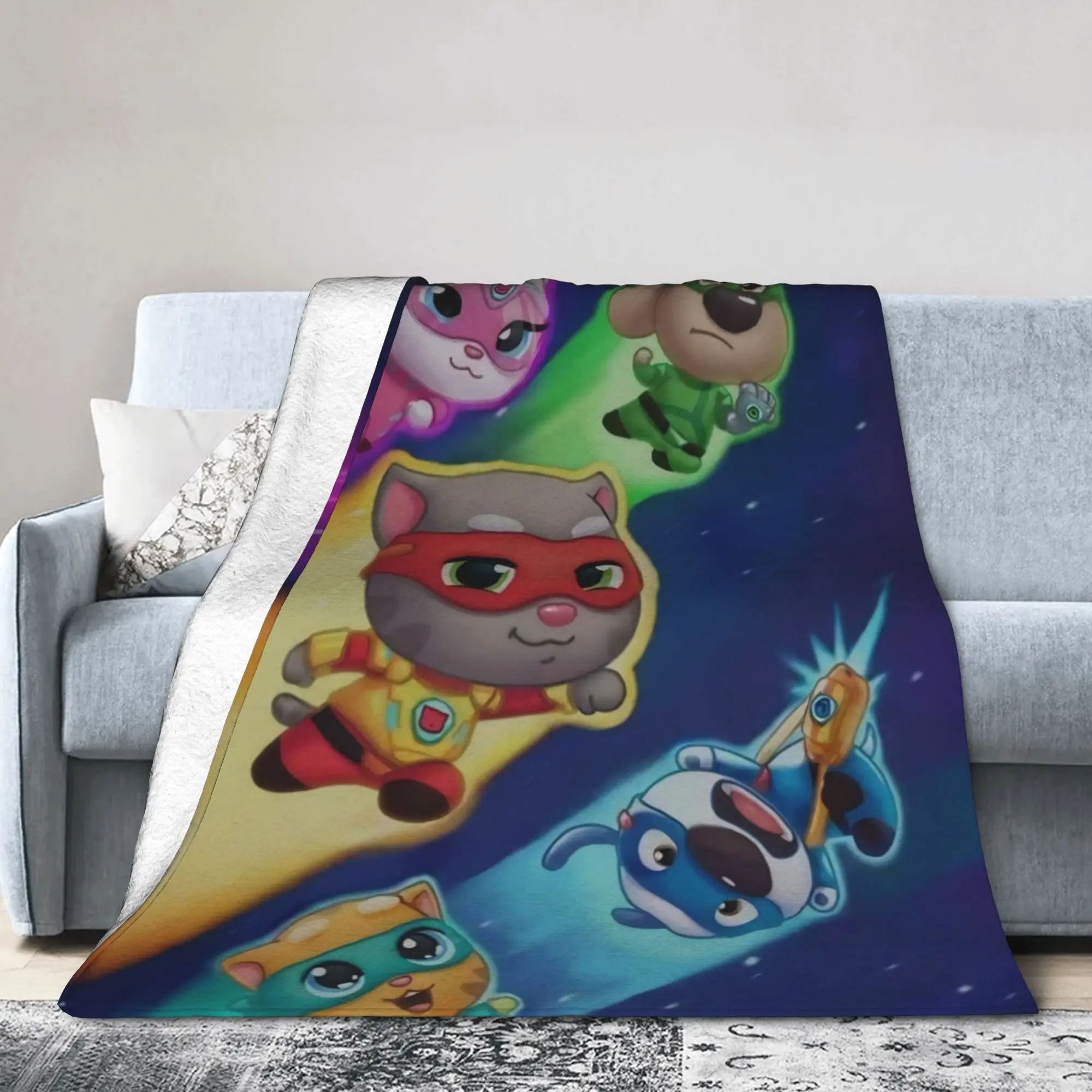 Stylish T-Talking T-Tom And F-Friends Blankets Soft Flannel  Cozy Throw Blanket Machine Washable
