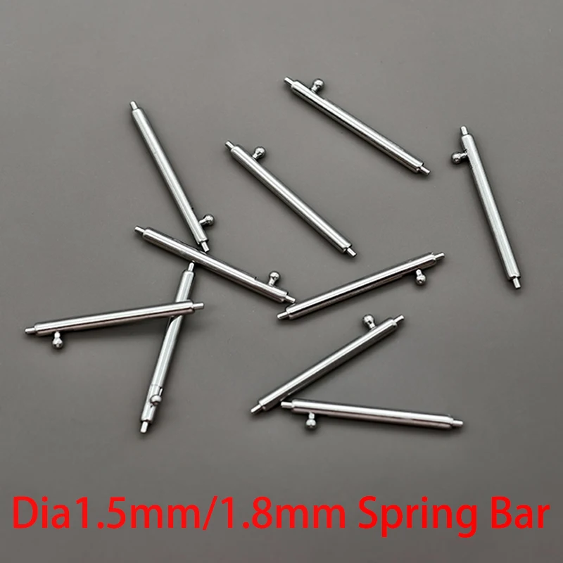 10PCS Dia 1.5mm/1.8mm Quick Release Spring Bars Fits 16mm 18mm 19mm 20mm 21mm 22mm 24mm 26mm Watch Strap Band Bracelet Link Pins