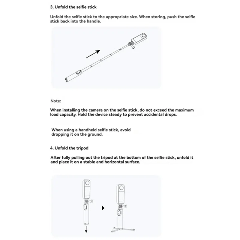 B04C-For Insta360 Mini Tripod Selfie Stick Remote Kit 2.0 With 1/4Inch Mount For Enhanced Photography And Videography