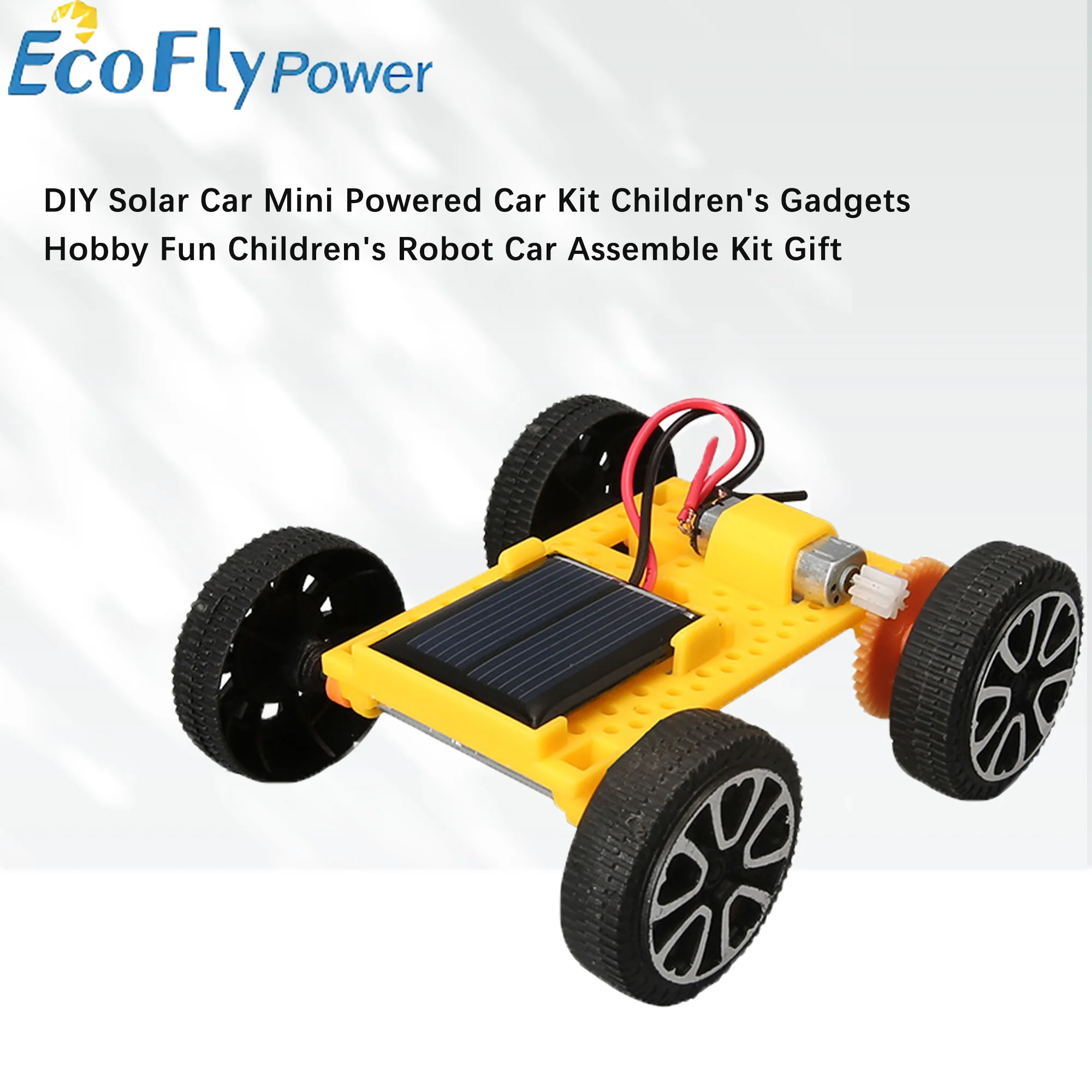 DIY Solar Car Mini Powered Car Kit Children's Gadgets Hobby Fun Children's Robot Car Assemble Kit Gift