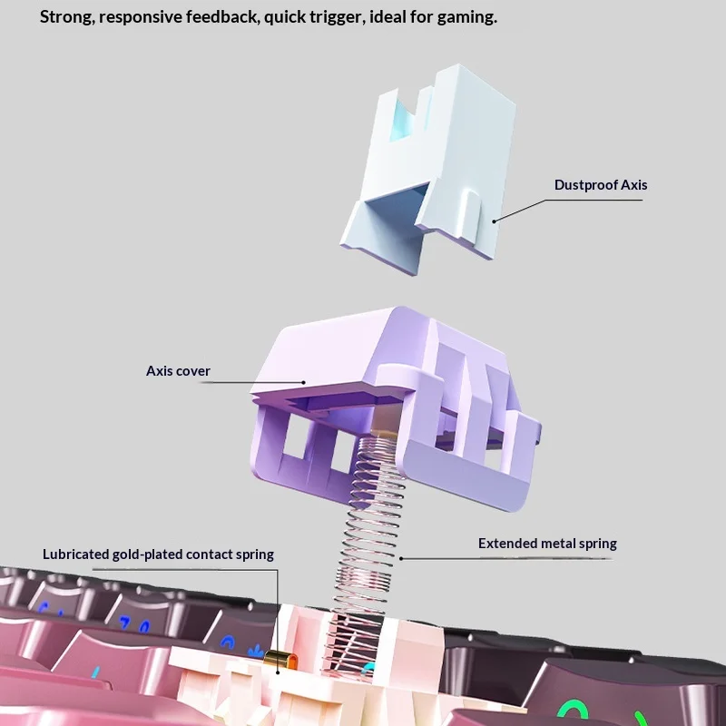 Langtu T88 لوحة مفاتيح ميكانيكية مخصصة للرياضات الإلكترونية مع ثلاثة أوضاع Rgb Ultra Silent Side Carving Gaming Office لوحة مفاتيح لاسلكية #5