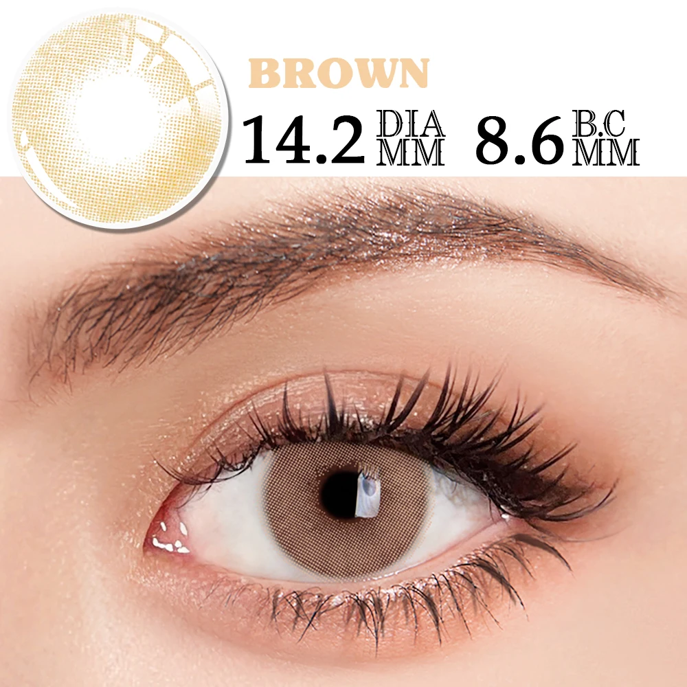 Bio-essence 1 Paar farbige Kontaktlinsen für Augen, graue Augenkontaktlinsen, blaue Linsen, natürliche Modelinsen, kosmetischer Augenkontakt – Detail 15