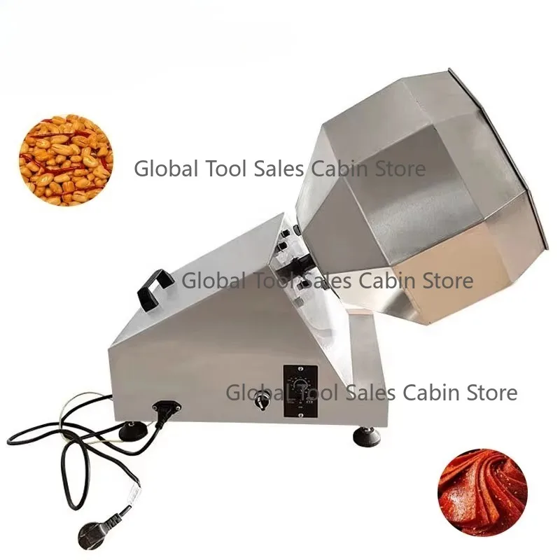 Stainless Steel Food Mixer Octagonal Tumbling Drum Blender Automatic Sugar Coating Film Machine