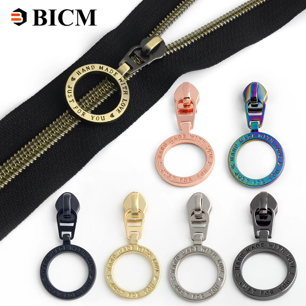 10/30/50/100Pcs 5# Zipper Sliders For Nylon Zipper Bag Zipper Pulls Metal Zip Puller Repair Kit DIY Garment Sewing Accessories