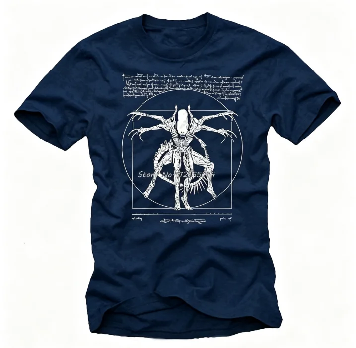 2026  Alien Xenomorph Graphic T Shirt Retro Sci Fi Movie Monster Print Crewneck Short Sleeve Unisex Casual Tee