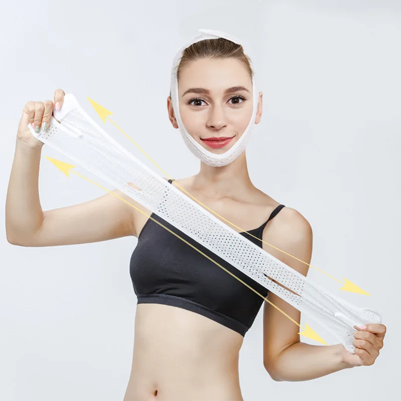 V Face Shaper Facial Slimming Bandage Women Elastic Chin Cheek Lift Up Belt Mask Reduce Double Chin Facial Beauty Thining Tools