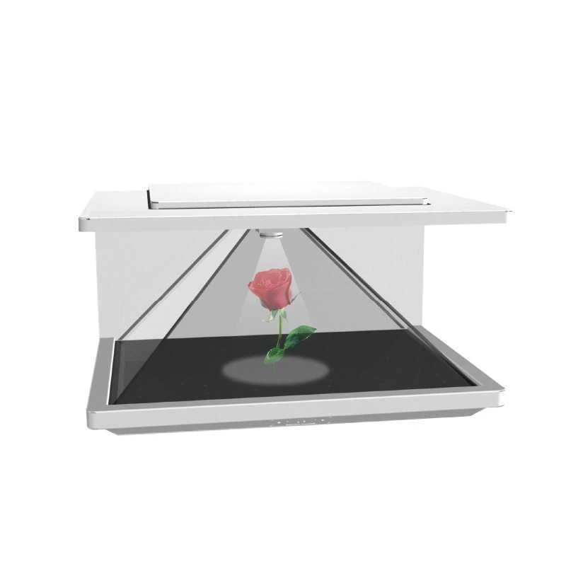Holographic display case 270 degrees 360 degrees 3D phantom imaging transparent screen display case interactive holographic