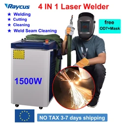 Raycus 1500W Laser Welding Machine 4 in 1 Fiber Laser Welding Cleaning Cutting Portable Handheld Laser Welder For Metal EU Stock