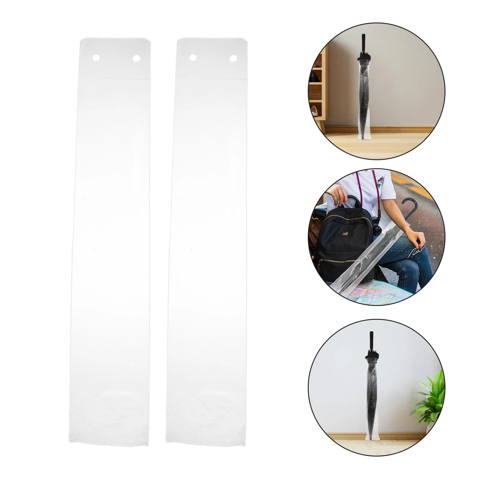 

100Pcs Umbrella Protective Covers Long Handle Plastic Bags Waterproof Storage Pouch Disposable Umbrella Bags Practical Organizer