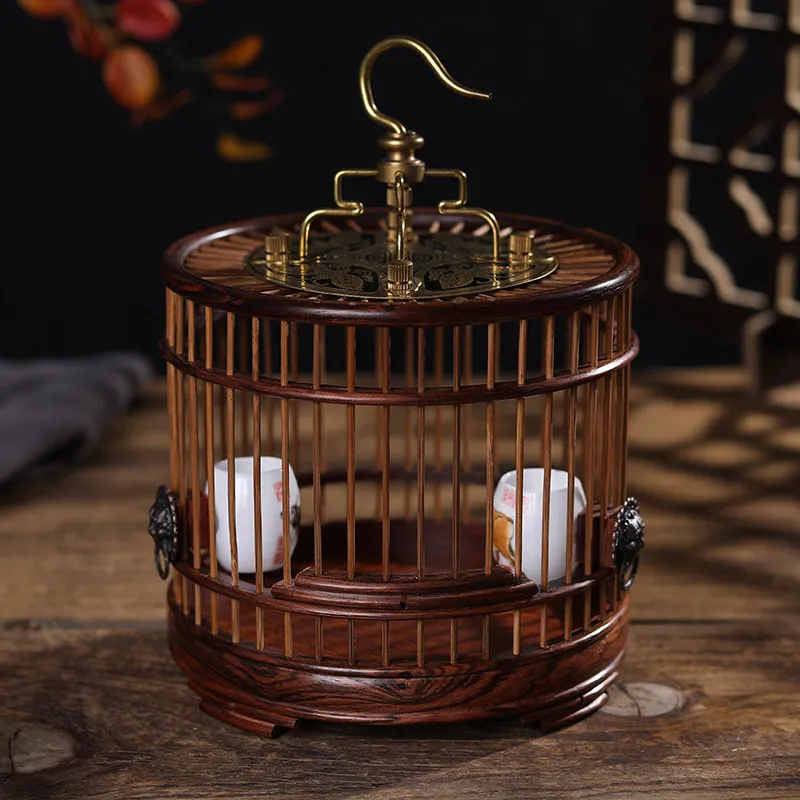 

Natural Big Leaf Rosewood Handmade Cricket Cage, Bamboo Insect Habitat for Chirping Bugs, Large Size for Collectors & Hobbyist