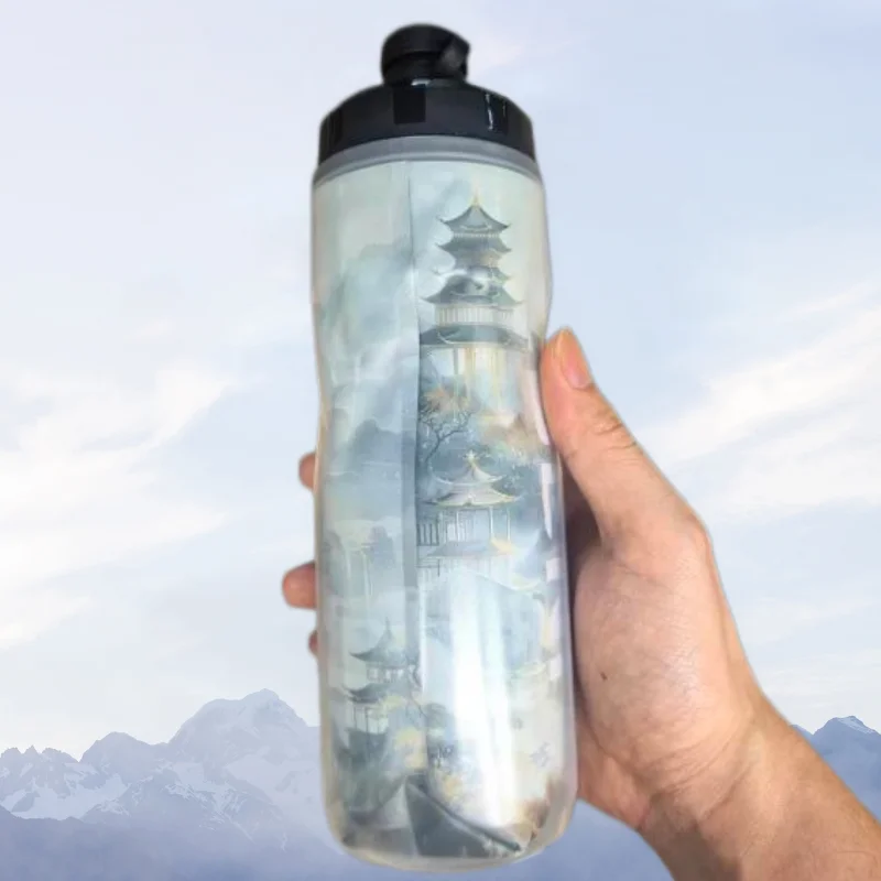 ESLNF Isolierte und eisgeschützte Outdoor-Wärmeflaschen 610 ml PP5 Fahrrad-Sportbecher Fahrrad-Trinkflasche – IceProtected – Detail 15