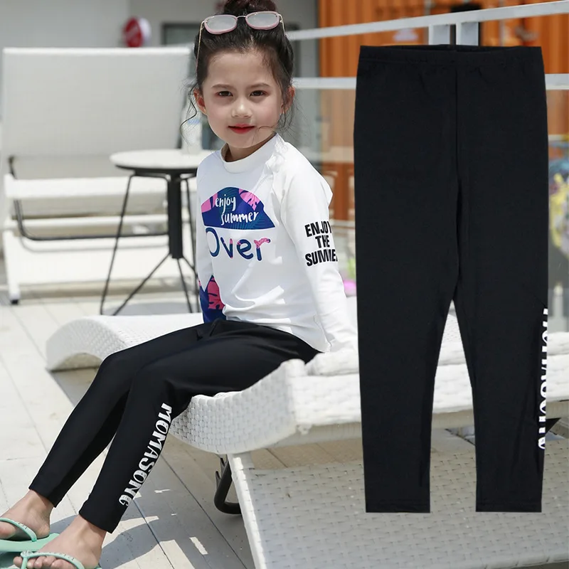 

(90-155cm)Kids Long Swim Pants UPF50+ Sun-Protection Quick Dry Boys Girls Swimwear for Pool Beach Hot Spring Scuba Snorkelling