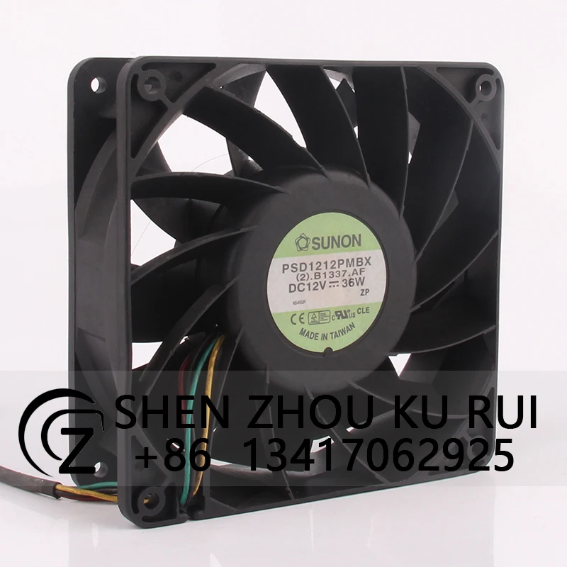 PSD1212PMBX Cooling Fan for SUNON DC12V 36W AC120x120x38mm 12038 12CM Chassis Violence Double Ball Bearing Industrial