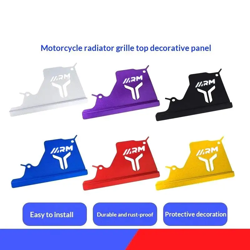 1PcsMulti Color Aluminum Motorcycle Radiator Grille Top Decorative Plate Rust Proof Easy Installation For Motorbike Modification