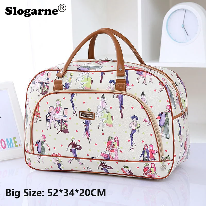 Lady Large Travel Zip Bag Overnight Weekend Women Holdall Hand Luggage Handbag Girls Travel Tote Duffels Backpacks Shoulder Bags