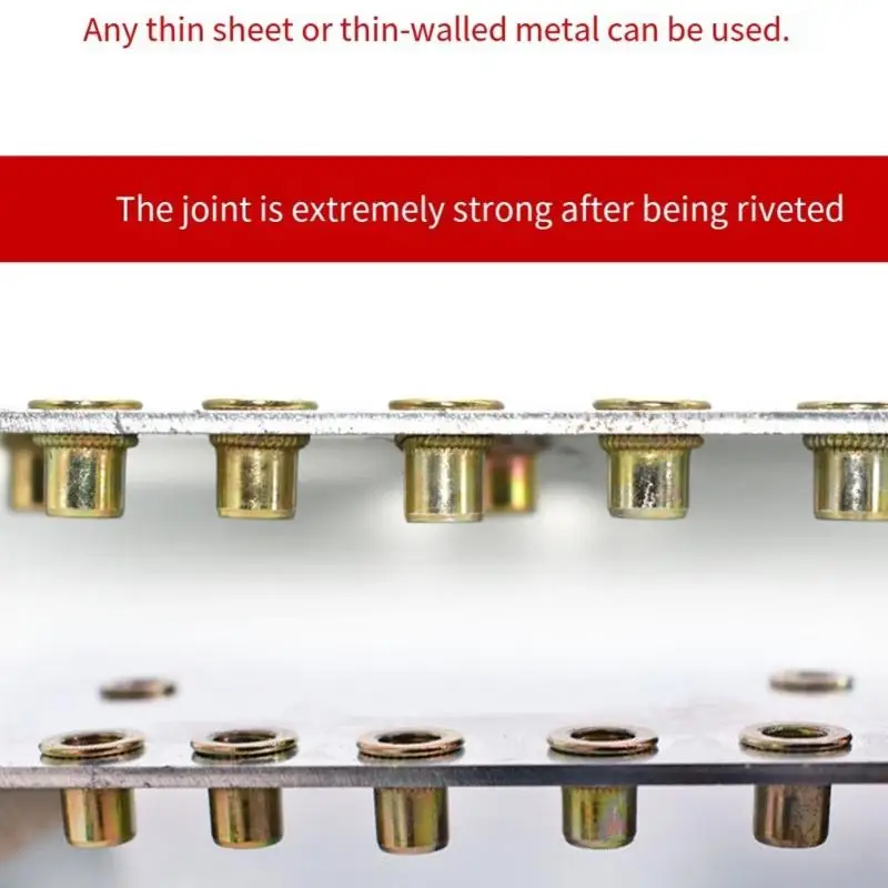 Carbon Stahl Riveter Werkzeug Hand Niet Mutter Kopf Set Niet Mutter Für Blech DIY Projekte Y4QC