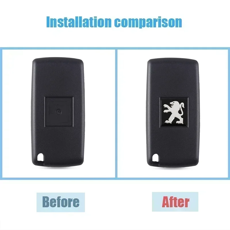14mm/16mm Autoaufkleber Aluminium Autoschlüssel-Dekorationsaufkleber Reifenventil für Peugeot 307 308 3008 207 208 407 4008 408 508 5008 301 – Detail 2