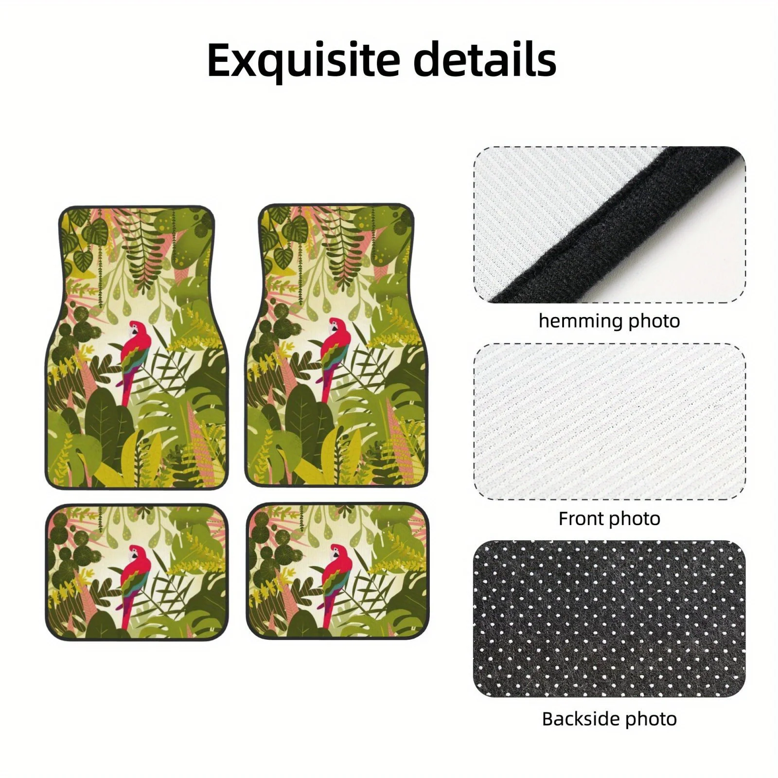4pcs Car Floor Mats With Personalized Designs. Stylish And Classic Shapes, Perfect For Car Modifications. Suitable For Car Inter