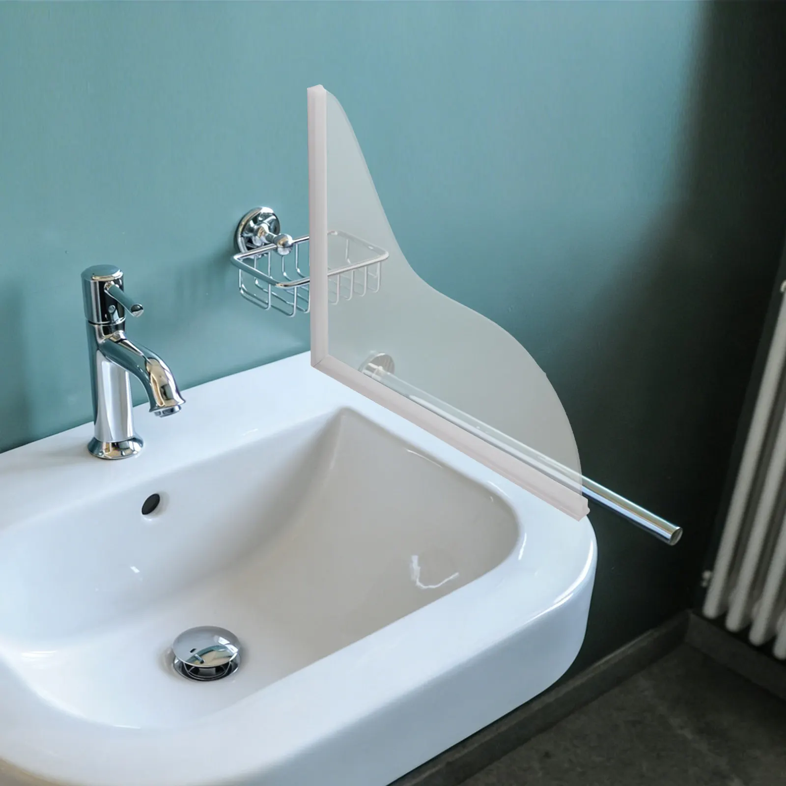 2Pcs Acrylic Splash Guard for Kitchen Sink and Bathroom Washbasin Large Splash Shield Panel Prevent Water Splatter Tub Shower