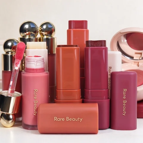 Rare Beauty 4 Colors Butter Lip Balm Soft Pinch Liquid Blush Smoothly Hydrating Lasting 3D Face Contour Liquid Bronzer Cosmetic