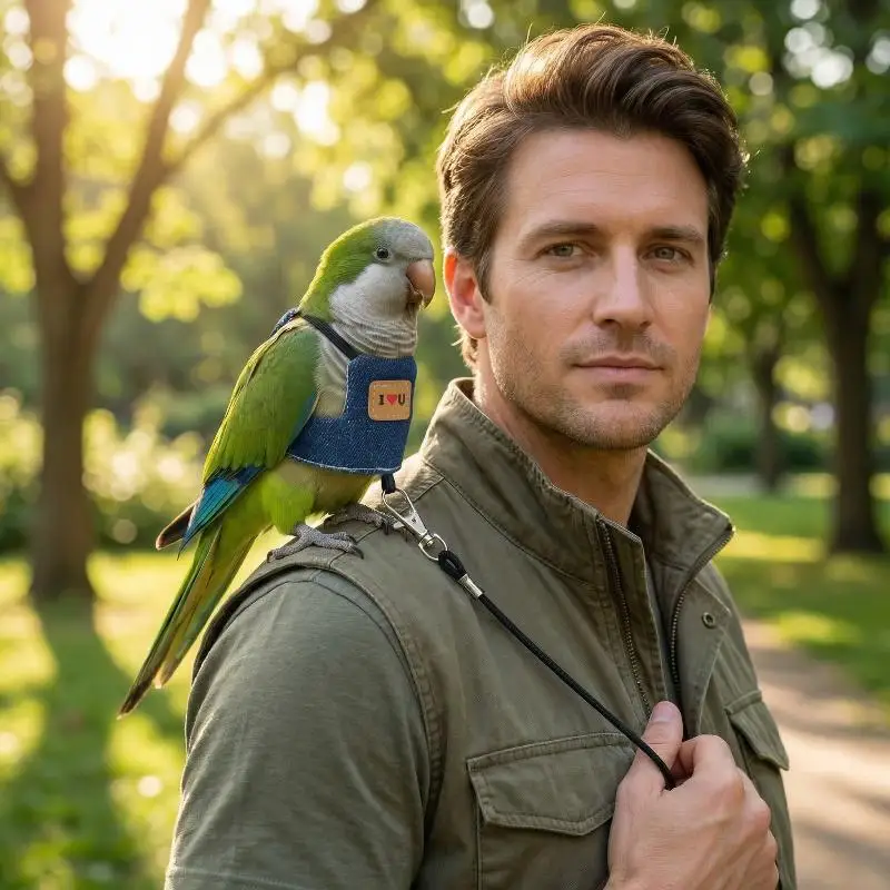 Parrot Bird Harness Adjustable Vest Training Rope Comfortable Safety Wear for Outdoor Exploration and Recreation