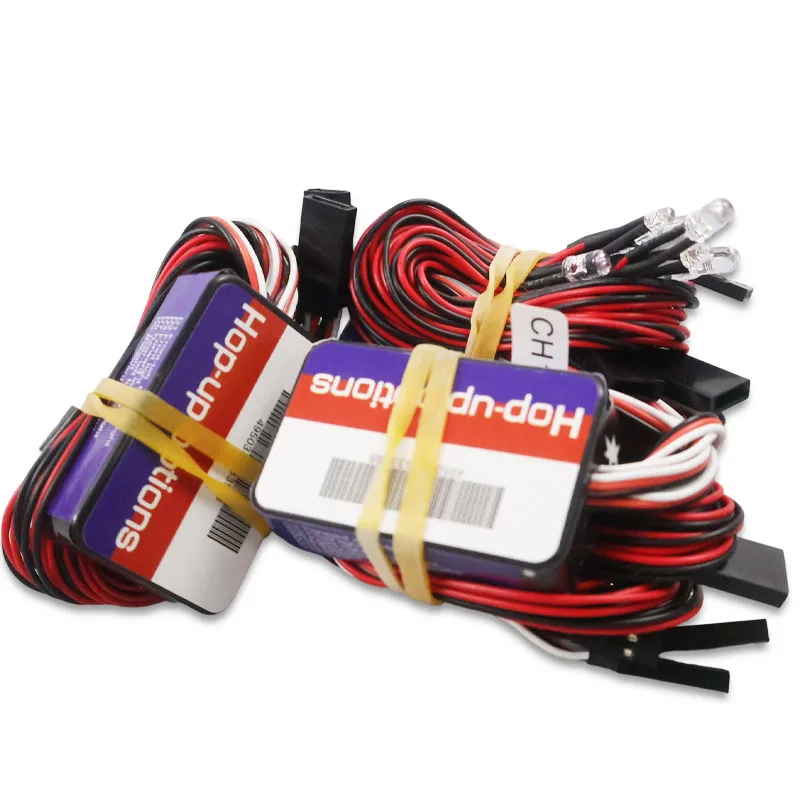 12 LED Flash Light Kit TAMIYA Remote Control Model Car Lamp Group Third Channel Controllable Turn Signal for 1/10 Scale RC Car