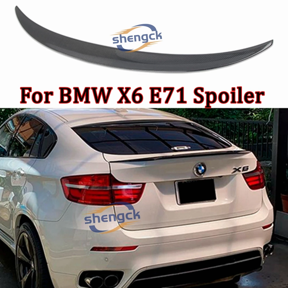 

For BMW X6 E71 P Style Dry Carbon FiberRear Spoiler Trunk wing 2007-2014 Carbon Fiber Forged carbon