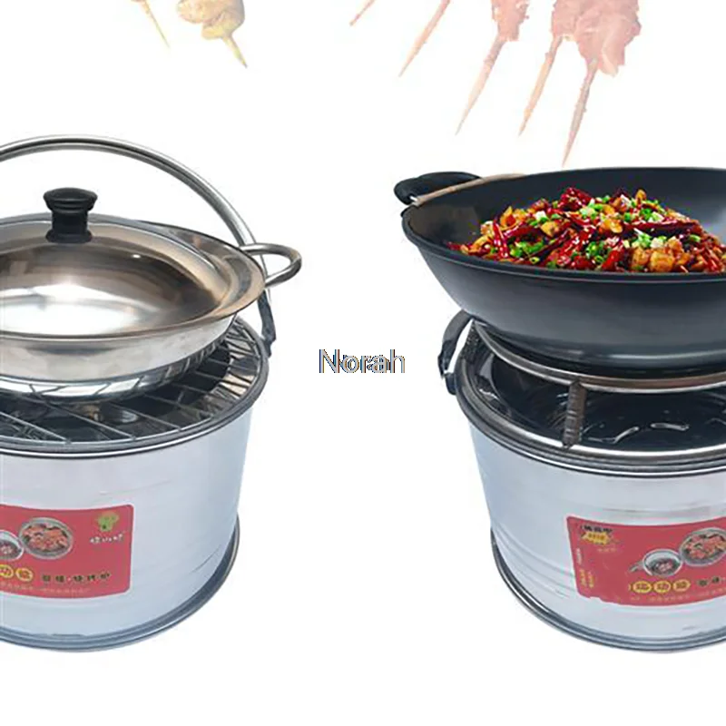 Portable Charcoal burning Stove Camping Firewood Stove Stainless Steel Wood Burning Stoves  Hiking Backpacking Burn Efficiently