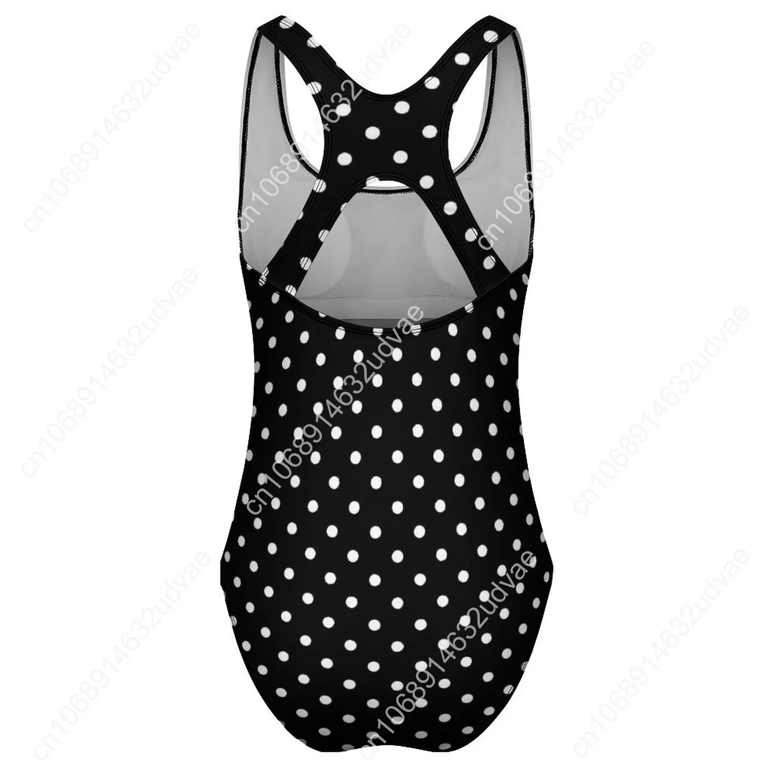 Traje de baño de lunares blanco Traje de baño push up blanco y negro Trajes de baño de surf de una pieza Trajes de baño Ropa de playa gráfica sexy
