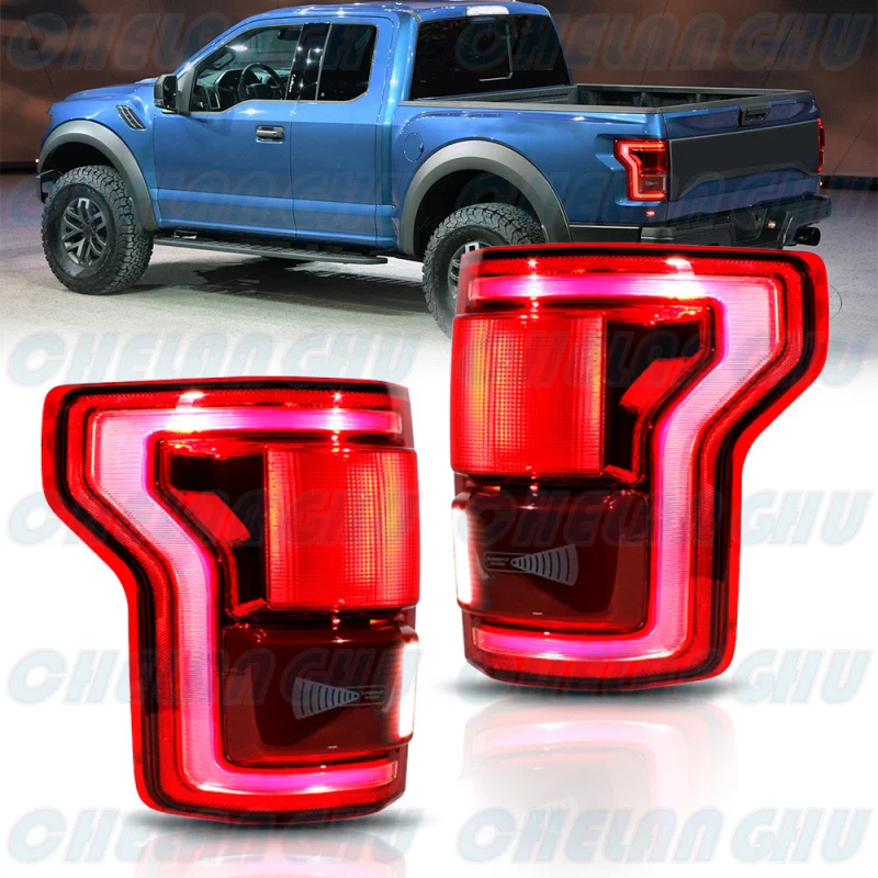 LED Pair Tail Light For Ford F150 2015 2016 2017 Rear Lamp With Brake Light Position Light Reverse Light Blind Spot