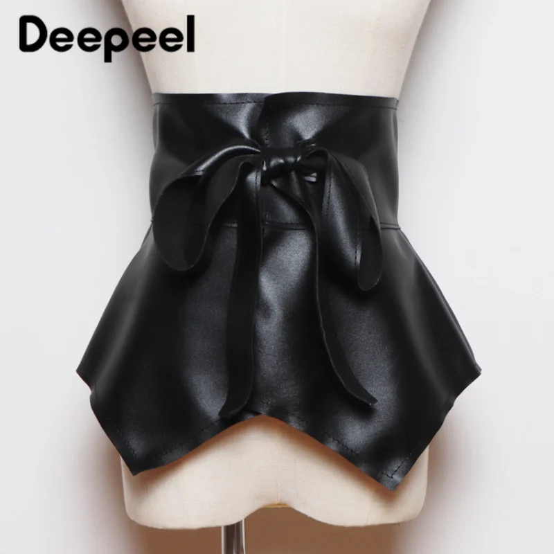 1 unidad Deepeel 24-32*73cm cinturones de corsé de moda para mujer fajas de cintura de cuero PU corsés camiseta vestido cinturón decorativo Accesorios