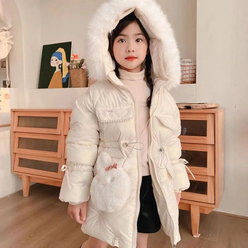 Girls Down Coat Overcoat Jacket Windbreak Outerwear 2024 New Arrive Thicken Winter Warm High Quality Christmas Gift Children's C