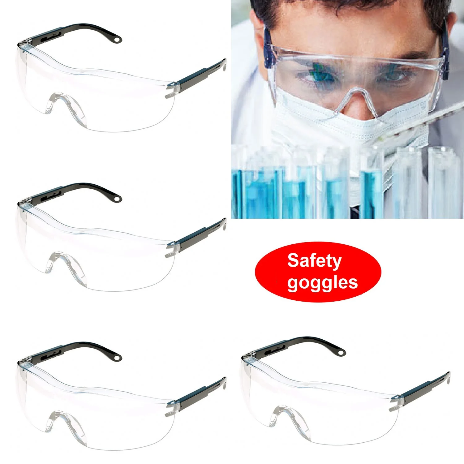 Ochronne gogle ochronne przezroczyste soczewki okulary przeciwmgielne ochrona oczu unisex odporne na zadrapania odporne na uderzenia okulary robocze ANSI Z87