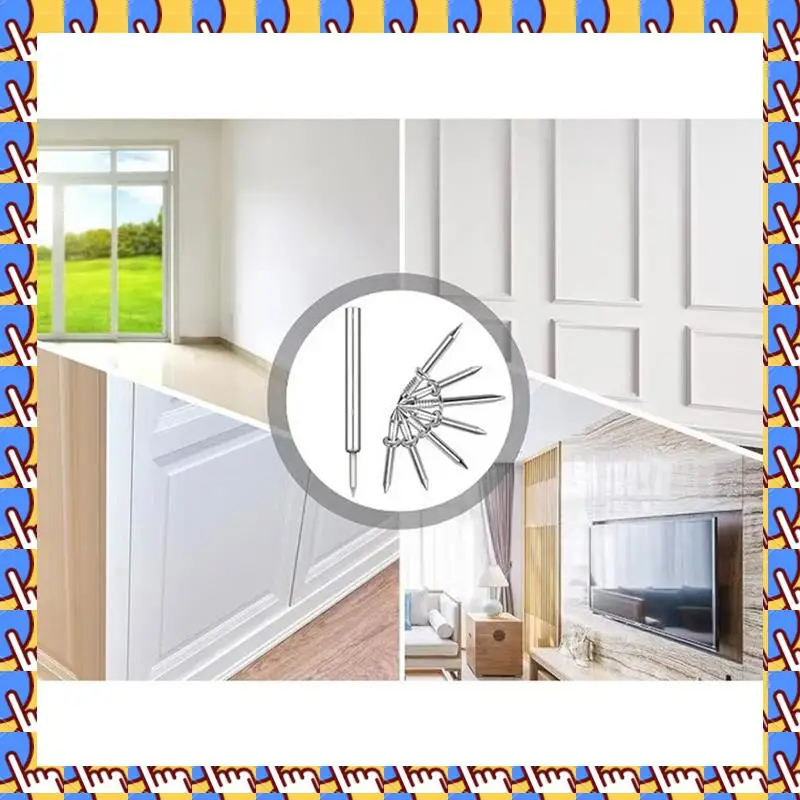 

A79I 300 шт., бесшовный гвоздь с двойной головкой, плинтусная нить, плинтус без следов, бесшовный гвоздь с инструментом для рукава для ногтей