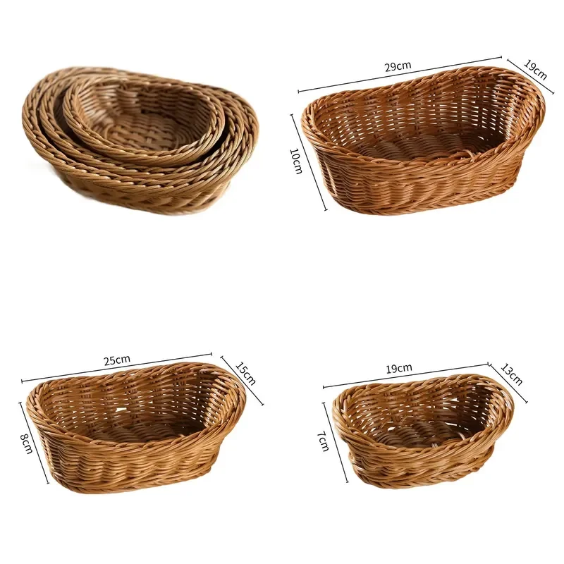 Small Fruit Plate Dessert Tray for Living Room Household Bread Storage Basket Fruit Bowl Serving Dish Snack Holder Decorative