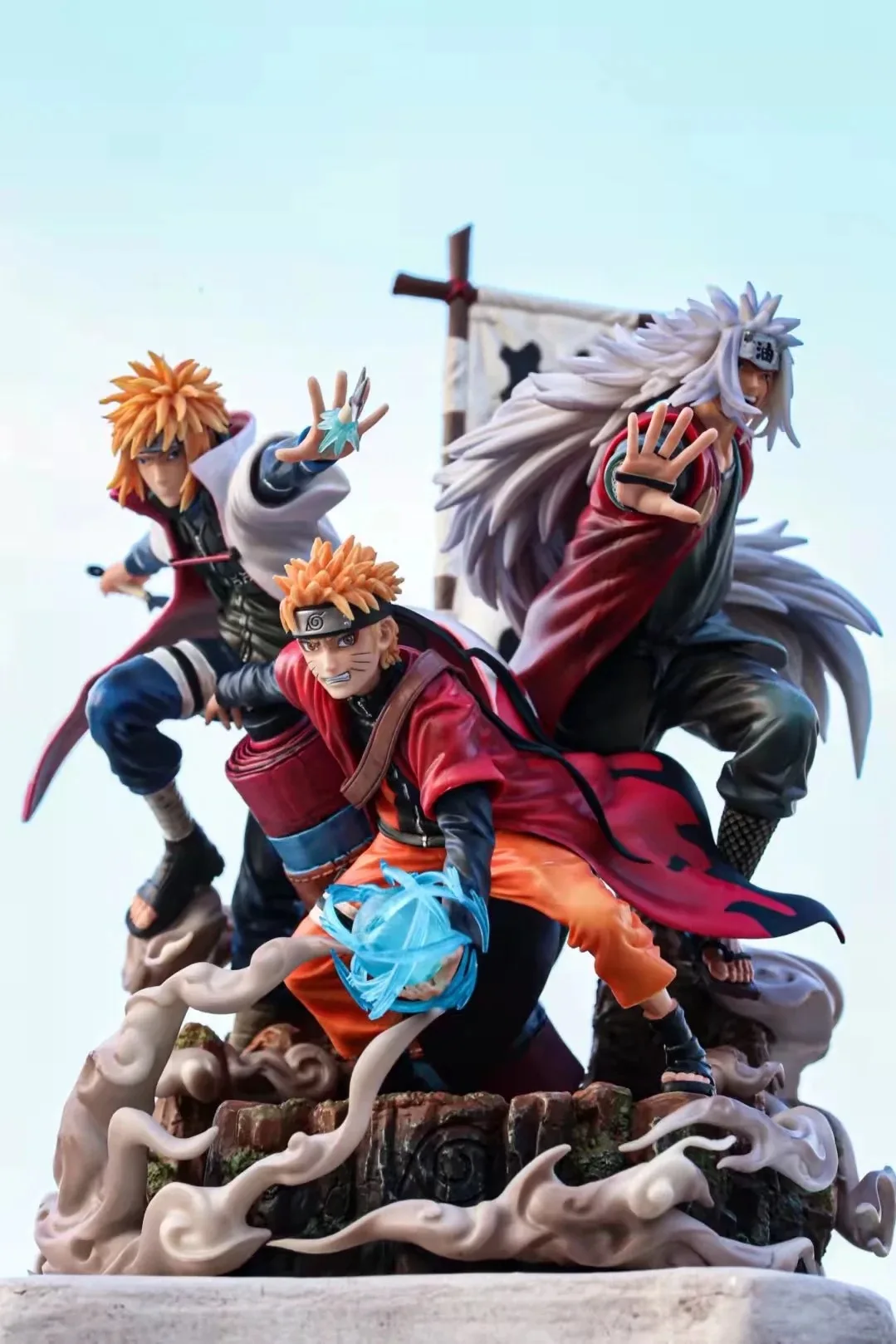 

Аниме Naruto Shippuden Jiraiya Namikaze Minato ПВХ фигурки модели игрушки 41 см