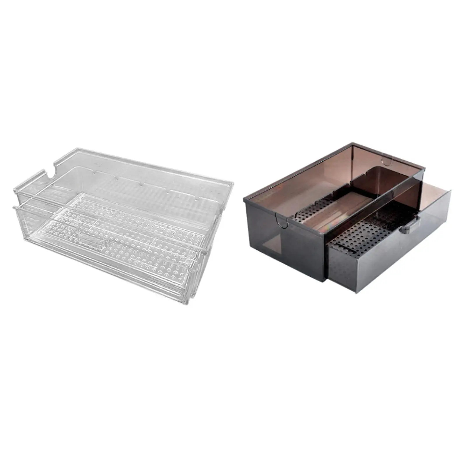 Aquarium External Filter Drawer Drip Tray Quiet External Drip Water Flow Box Wet Dry Separation Box Overflow Pipe Filter