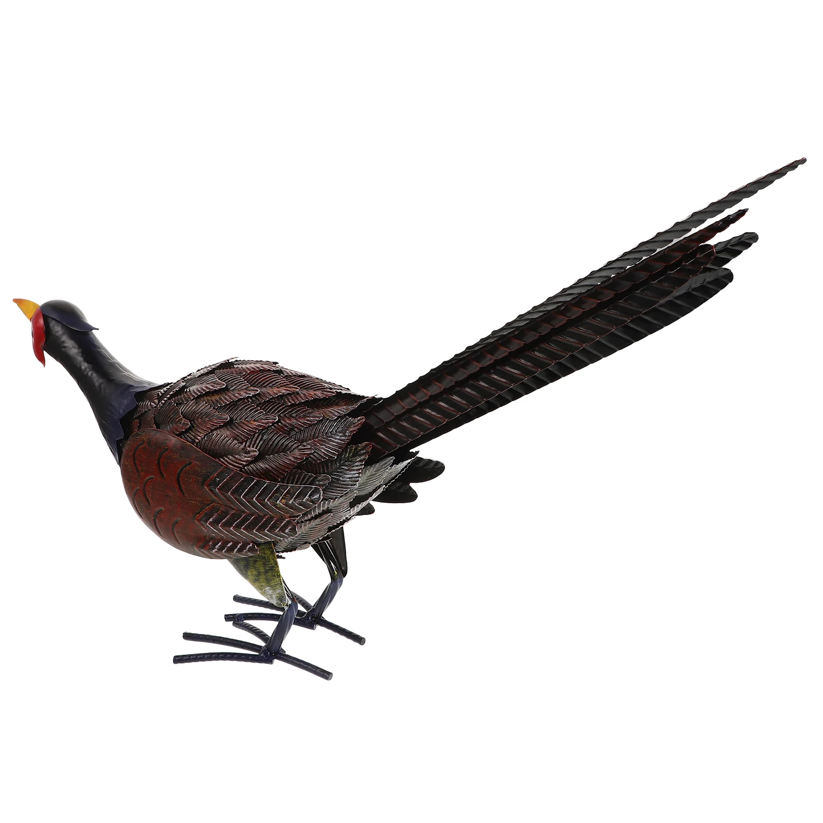 

Simulated Pheasant Ornaments Garden Artificial Farm Animal Decor for outside Chicken Sculpture Iron Lawn Figures
