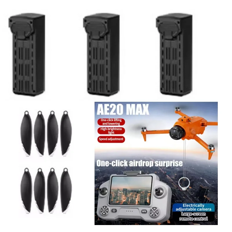 7.4V 1300MAH Battery For AE20 MAX GPS Drone Battery /Propeller AE20MAX GPS Drone Battery Blades AE20 Dron Battery Blades Parts