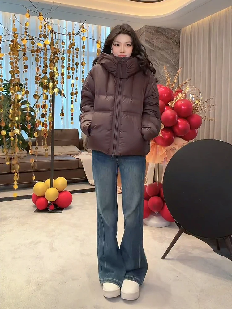 

Теплая женская повседневная куртка из искусственного пуха MEHOMEYANG Ice Valley Puff без наполнителя, с защитой от пуха, для зимы