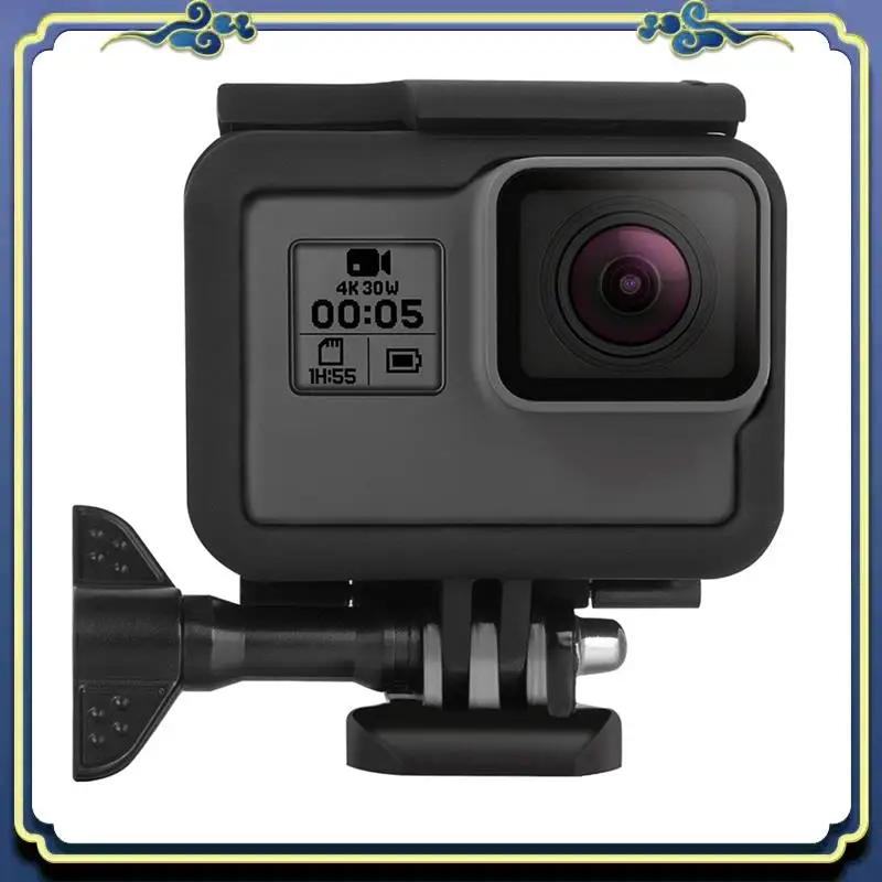 Portable 5X Frame For Gopro Hero (2018) / 6 / 5 Housing Border Protective Shell For Go Pro Hero6 Hero5 Black (Black)