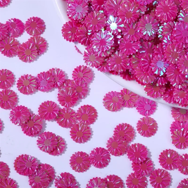 50g/Beutel 9mm Gänseblümchen-Pailletten - Glitzerflocken für Schleimfüllung, Nagelkunst & Handyhüllen-Deko, DIY Harz-Bastelzubehör – Detail 12