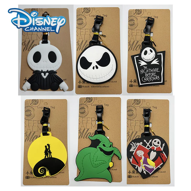 

Disney The Nightmare Before Christmas Luggage Tags Jack Skellington Sally Suitcase Tag Travel Accessories Baggage Holder Label